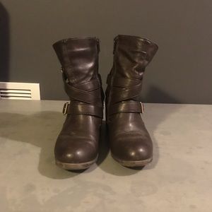 Brown Boots - come up mid-shin